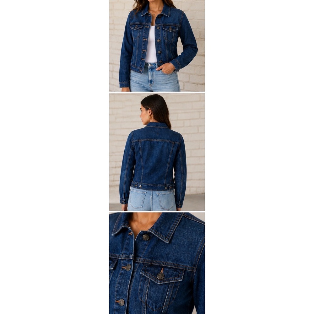 Old Navy Womens Denim Jacket Medium Wash Stretch Trucker XS